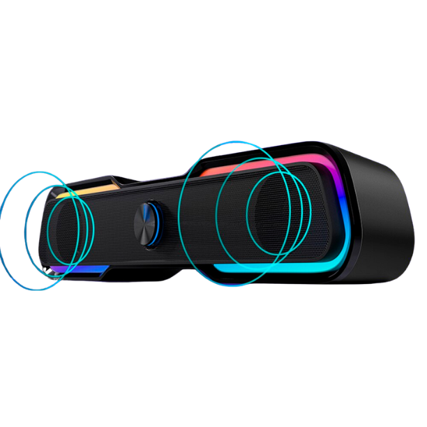 Barra de Sonido HP DHE-6002 2.1 Canales Subwoofer Bluetooth USB AUX LED