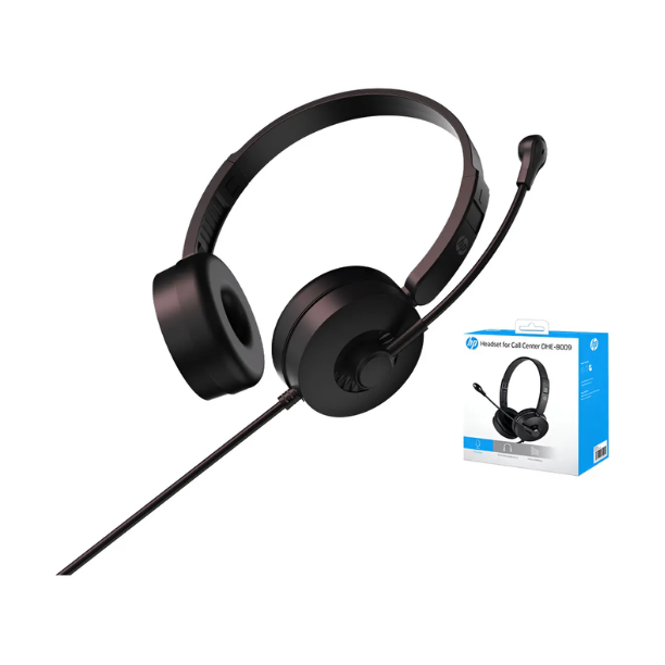HP Audífonos de Diadema con Micrófono DHE-8009 – Sonido Estéreo Home Office
