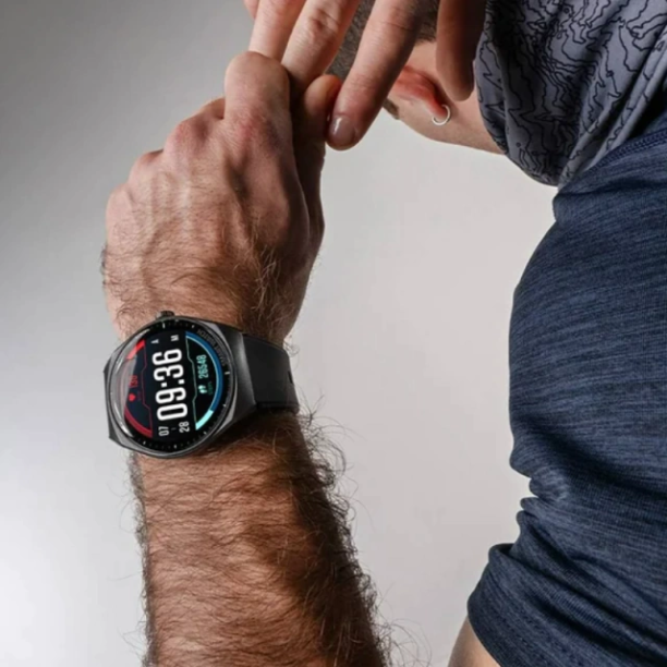 AuraFit Smart Watch AM12 – Pantalla HD, Monitoreo de Salud y Llamadas Bluetooth