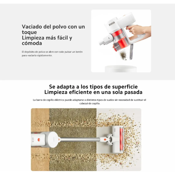 Xiaomi Aspiradora de Bastón G20 Lite – Aspiradora Inalámbrica 18,000 Pa con Luz LED y Filtración de 5 Etapas