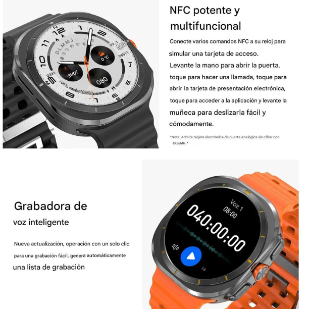 Aurafit Smart Watch AM32 – Pantalla AMOLED, Llamadas Bluetooth y Monitoreo de Salud 24/7